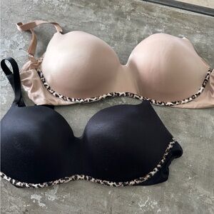 Victoria's Secret Black and Nude Bra Duo